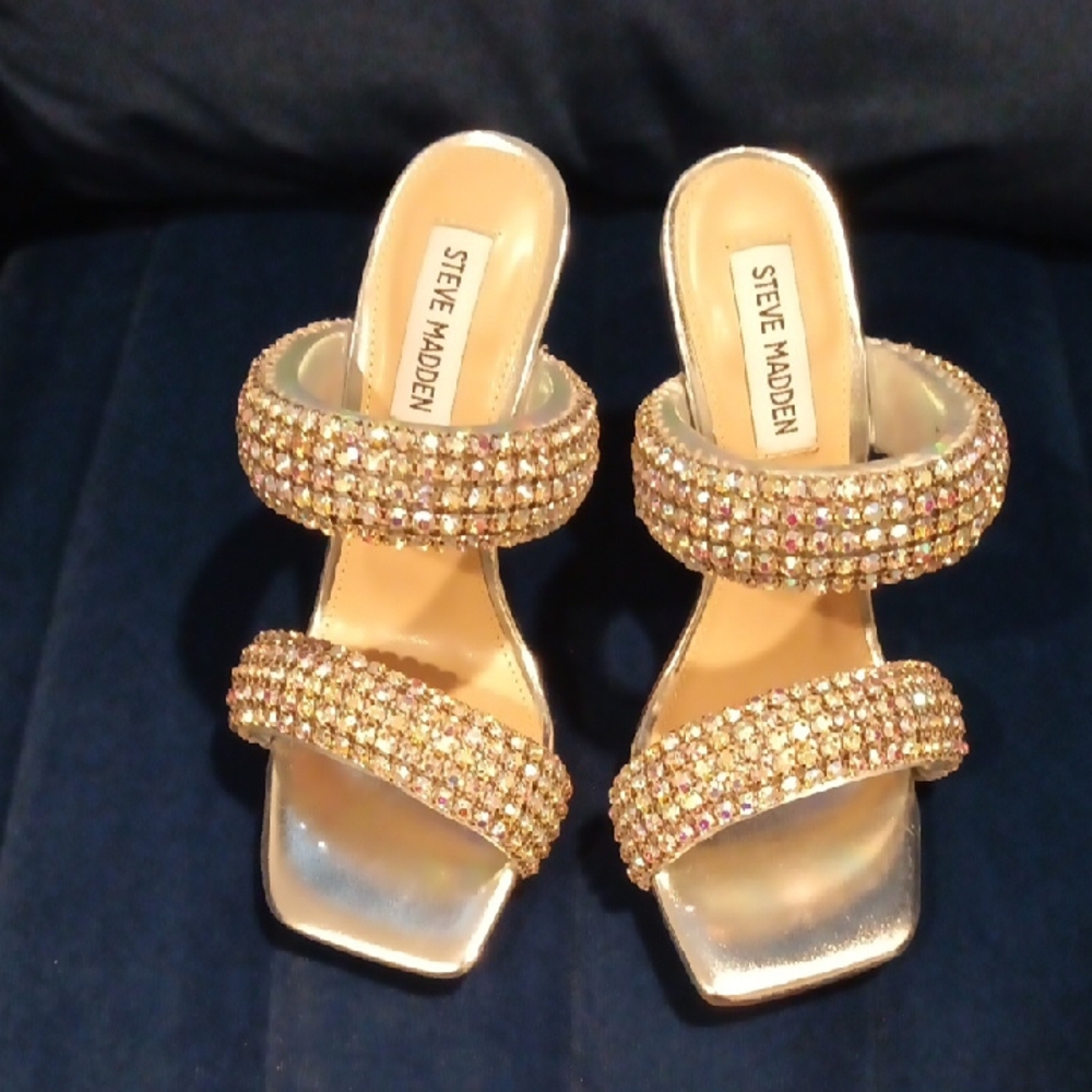 Steve Madden Gold Embellished Women's Heels